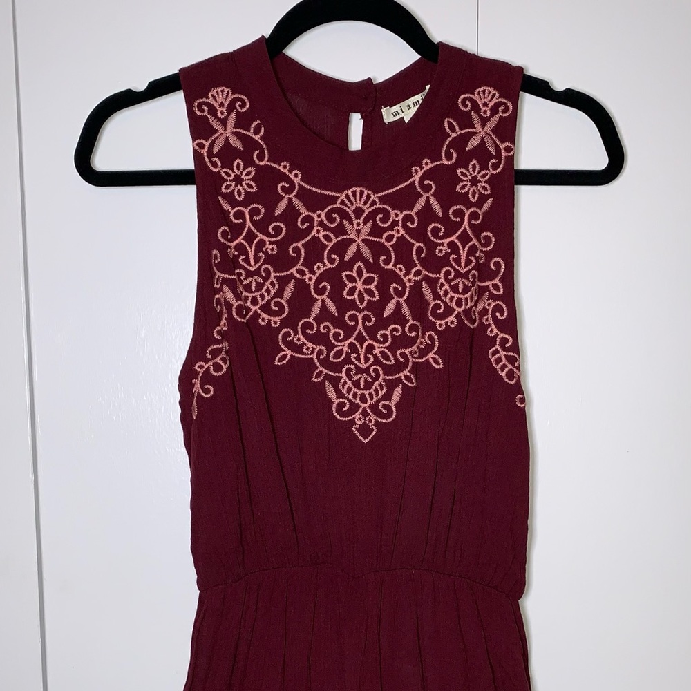 Red laced romper